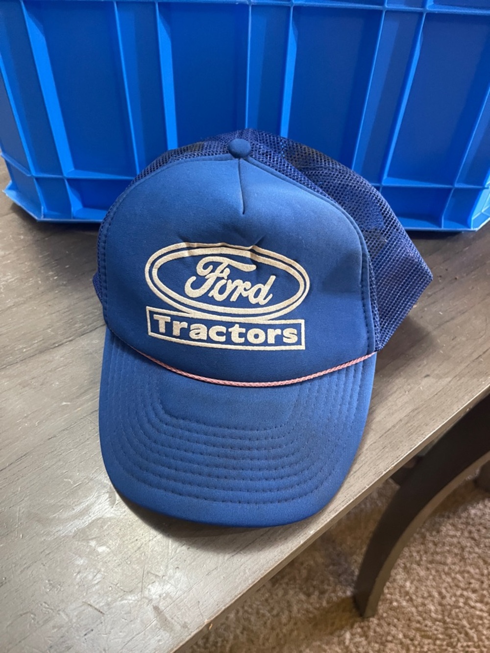 Ford Blue Tractors Mesh Cap with White Logo